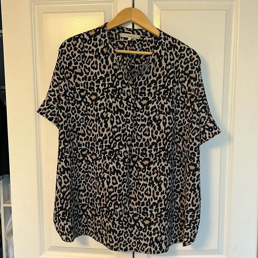Monk & Lou leopard print tunic sz S